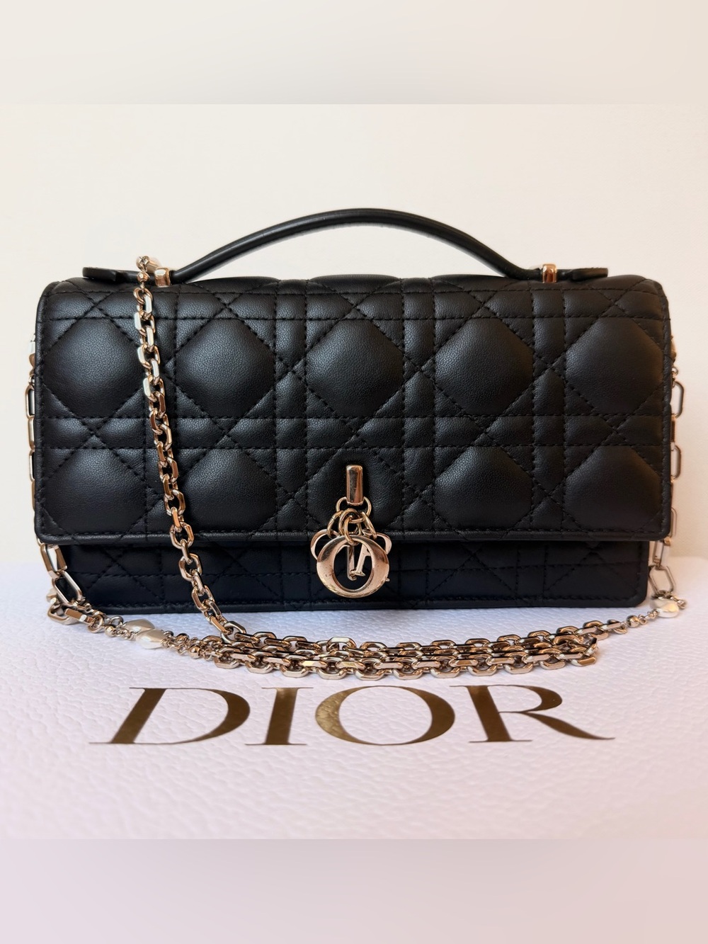 Dior My Dior Mini Bag Black Lambskin GHW - Picture 4 of 9